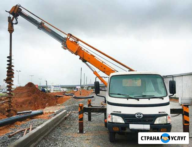 Аренда ямобура установка столбов лэп шпунт бурение Одинцово - изображение 1