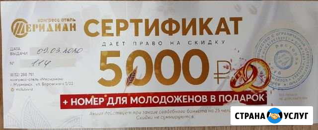 Сертификат на скидку в 5000 руб Мурманск - изображение 1