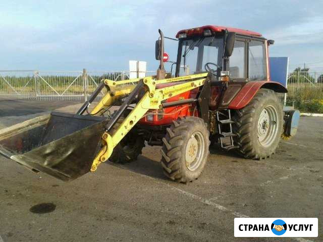 Трактор с щёткой и погрузчиком.Уборка мусора Иваново - изображение 1