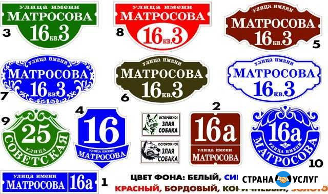 Изготовление Адресных указателей на дом Мечетинская - изображение 1