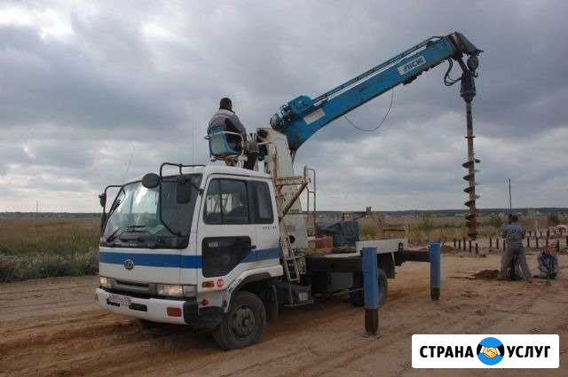 Аренда ямобура установка столбов лэп шпунт бурение Дмитров - изображение 1