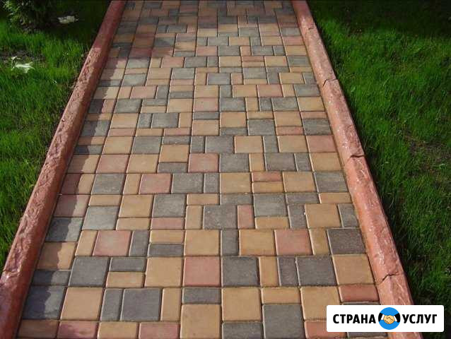 Укладка тротуарной плитки. Установка бордюров. Отм Магнитогорск - изображение 1