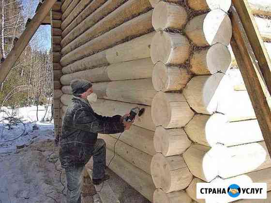 Шлифовка, Конопатка.cруба.Установка обсады Санкт-Петербург