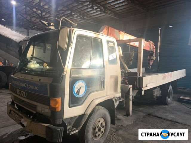 Услуги грузовика с краном эвакуатор 5 тон борт 3 к Хабаровск - изображение 1
