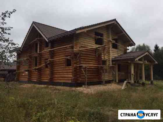 Пескоструйная шлифовка срубов и домов из бруса Санкт-Петербург