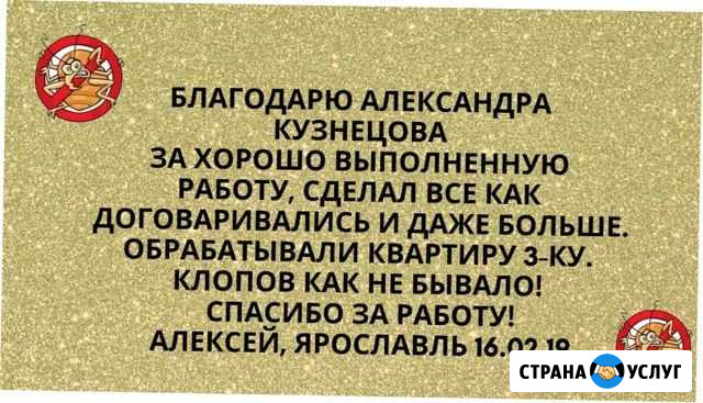 Дезинсекция,дезинфекция. Честные цены. Видео Ярославль - изображение 1