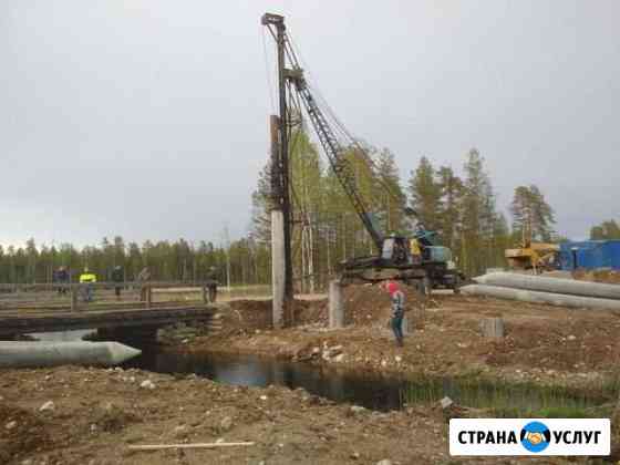 Сваебой. Копер. Забивка свай Петрозаводск