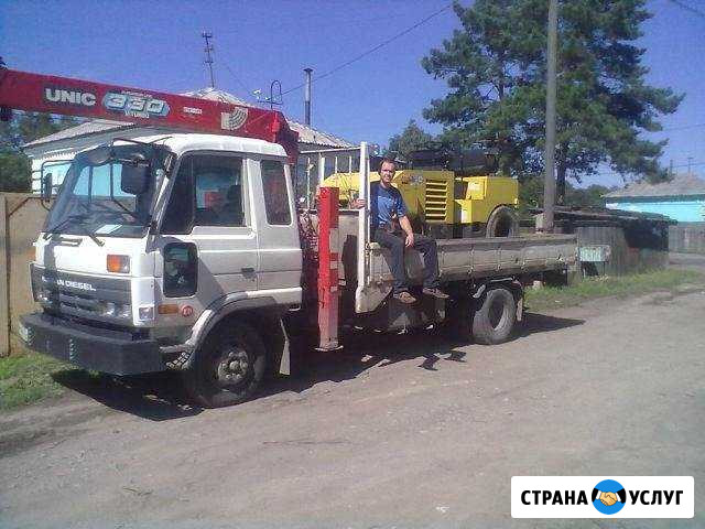 Услуги эвакуатора 24часа борт 5т. стрела 3т Комсомольск-на-Амуре - изображение 1