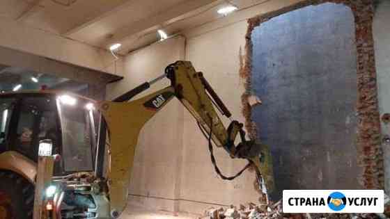Гидромолот на базе экскаватора-погрузчика CAT 428f Краснодар