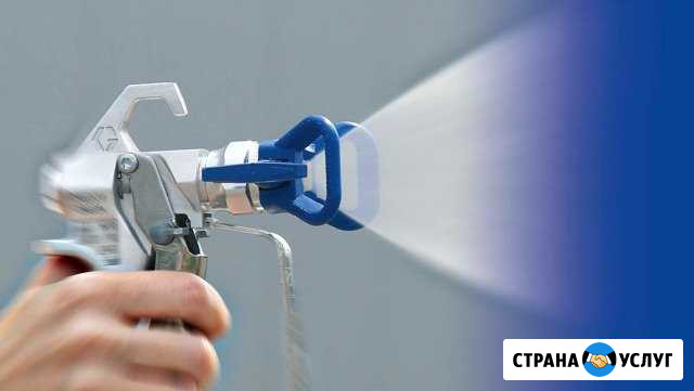 Механизированная покраска стен безвоздушный способ Благовещенск - изображение 1