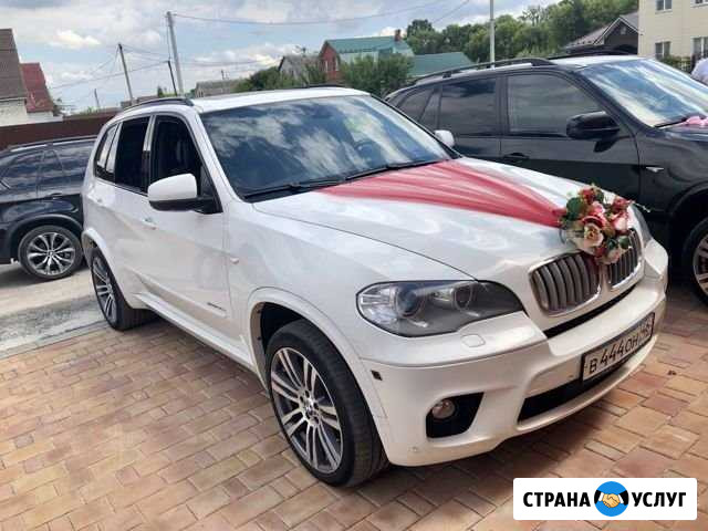 Аренда белого BMW X5 на свадьбу с водителем Курск - изображение 1