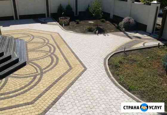 Укладка тротуарной плитки, благоустройство Калининград