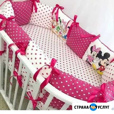 Бортики подушки, простынки на резинке Выселки - изображение 1