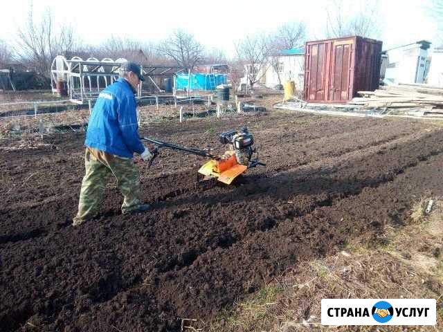 Вспашу землю Мотоблоком.Покос травы.Уборка, Спил Ульяновск - изображение 1