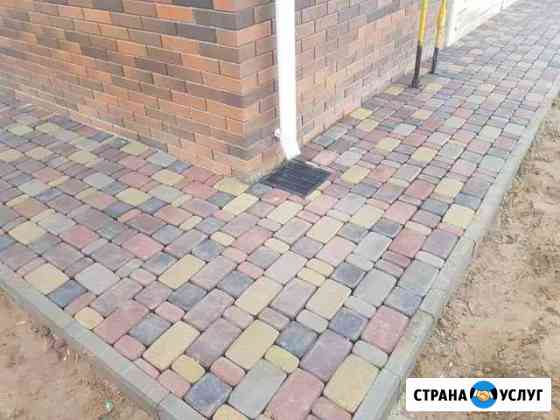 Укладка брусчатки, тротуарной плитки, установка Арзамас