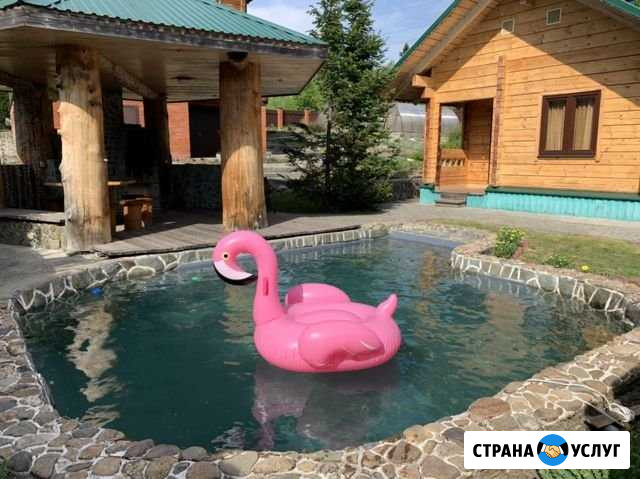 Баня с беседкой и бассейном в Шерегеше Шерегеш - изображение 1