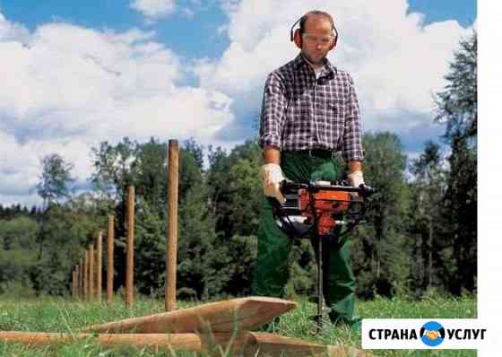Установка столбов, буроям Новокузнецк