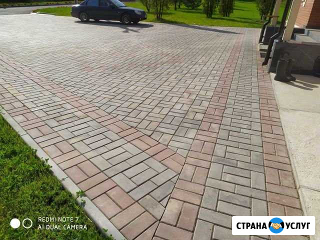 Укладка тротуарная плитки и бордюры брусчатку Великий Новгород - изображение 1