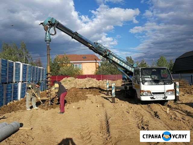 Аренда ямобура бурение фундамент установка столбов Истра - изображение 1