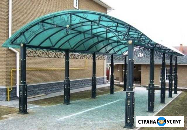Навес из поликарбоната Заволжье - изображение 1