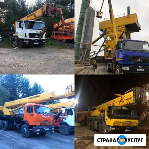 Услуги автовышки автокрана 25-50тонн Крестцы - изображение 1