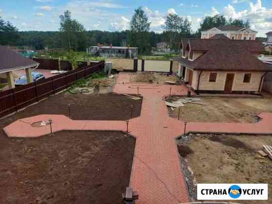 Укладка тротуарной плитки. Благоустройство террито Санкт-Петербург