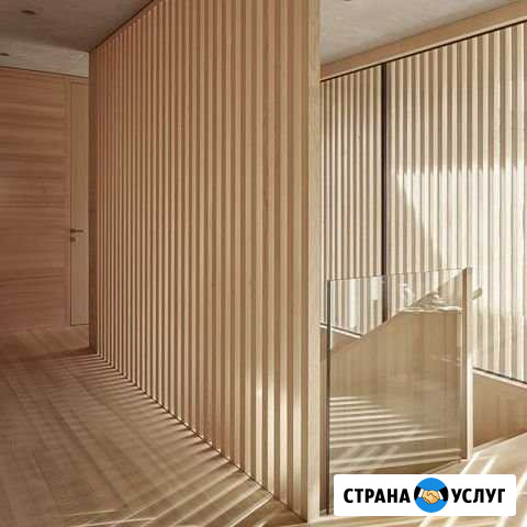 Реечные перегородки перегородки из бруса стены Екатеринбург - изображение 1