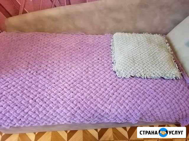 Вяжу пледы, подушки Омск - изображение 1
