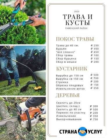 Покос травы/стрижка кустов Раменское - изображение 1