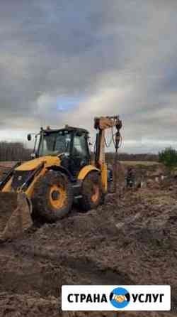 Экскаватор погрузчик jcb4cx гидромолот ямобур свае Казань