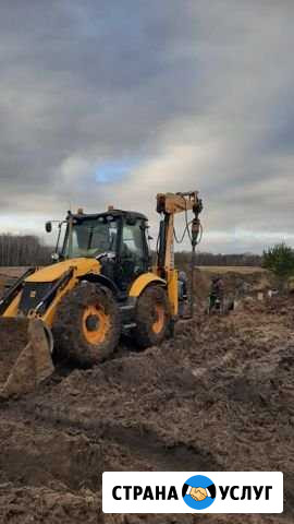 Экскаватор погрузчик jcb4cx гидромолот ямобур свае Казань - изображение 1