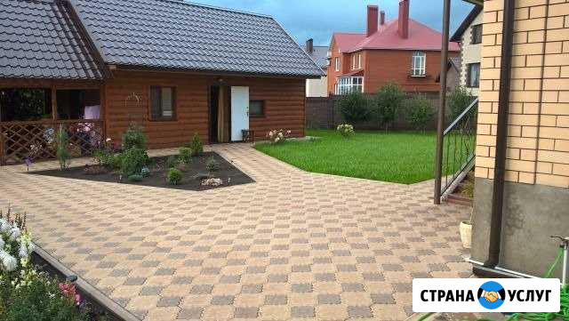 Укладка брусчатки, Заливка бетона, Бордюры Елабуга - изображение 1