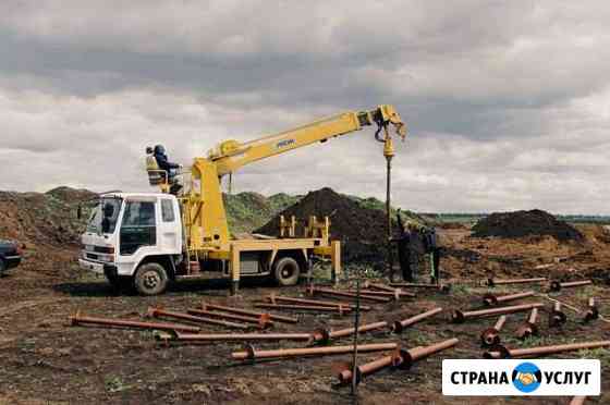 Услуги ямобура. Аренда ямобура. Автобуровая Самара
