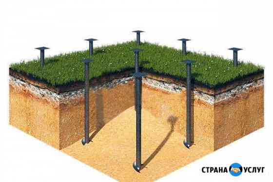 Установка фундамента на винтовых сваях Смоленск