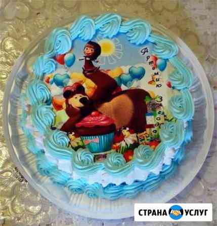 Тортики с фотопечатью Ковров