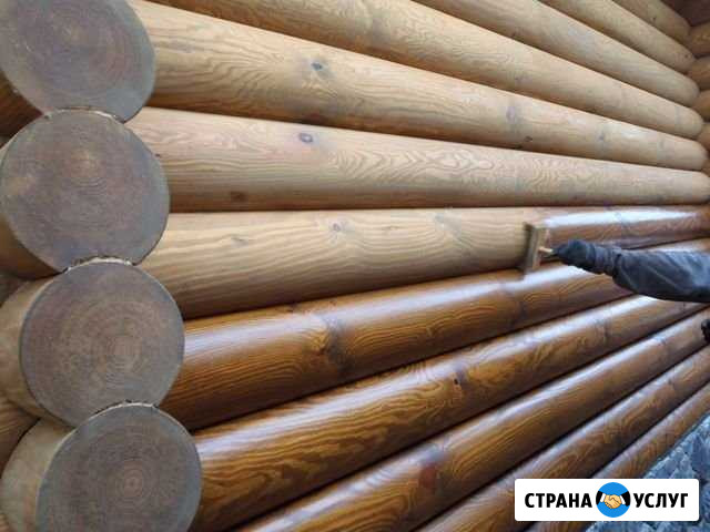 Шлифовка и покраска сруба Кемерово - изображение 1