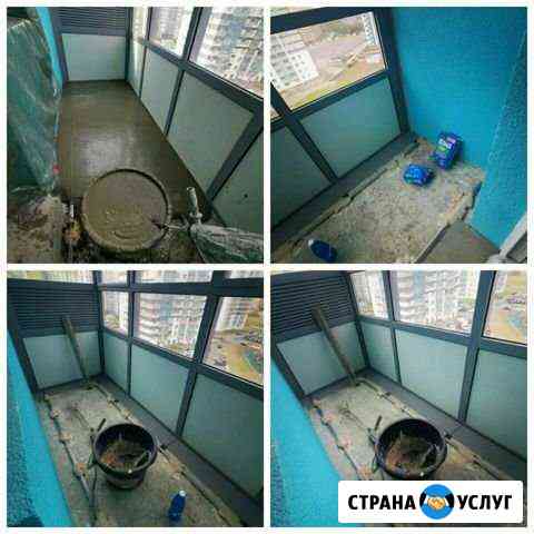 Заливка пола, стяжка, ламинат,ремонт балкона Мурино