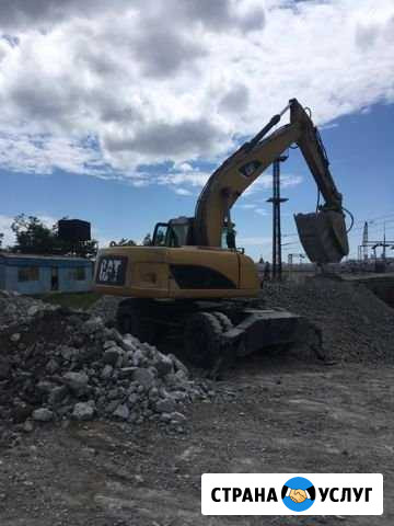 Аренда Колесный экскаватор Cat318 демонтаж дробилк Новороссийск - изображение 1