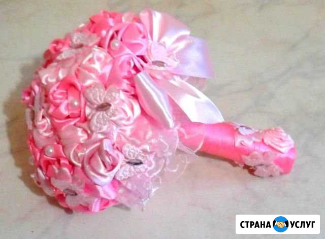 Букеты дублёры из атласных лент Северск - изображение 1
