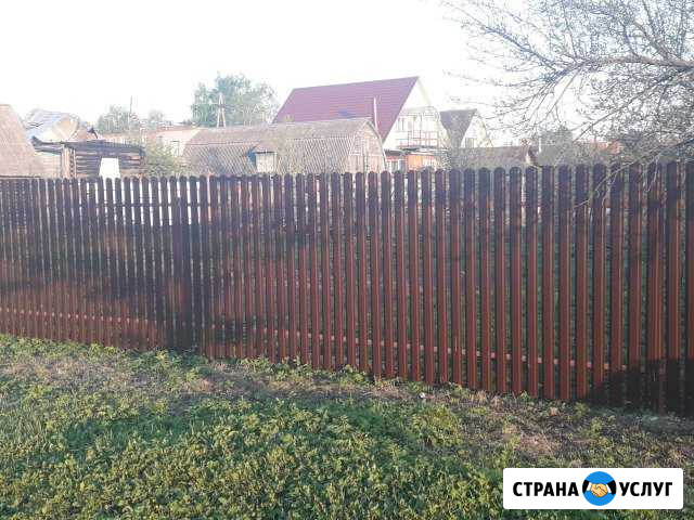 Забор из Профнастила Штакетника Сетка Рабица Егорьевск - изображение 1