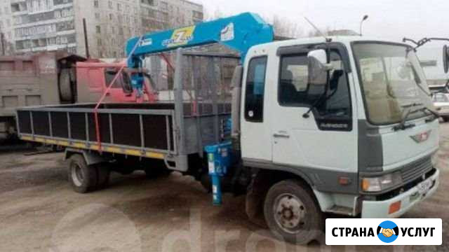 Услуги кран манипулятор 3т. Кран борт 5т Иркутск - изображение 1