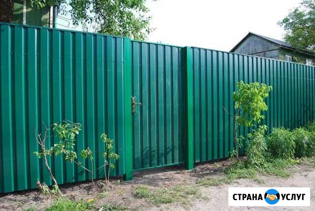 Забор из профлиста. Ворота, калитки Набережные Челны - изображение 1