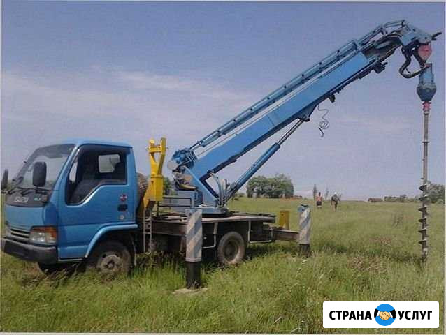 Аренда ямобура, Бурение, Установка столбов Москва - изображение 1