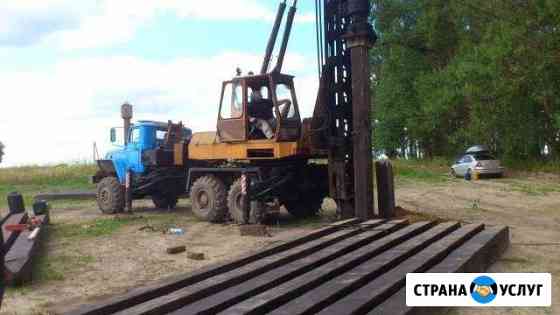 Забивка свай, Свайные работы, Московская область Голицыно