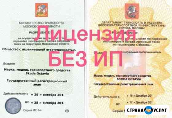 Лицензия такси без ип Москва