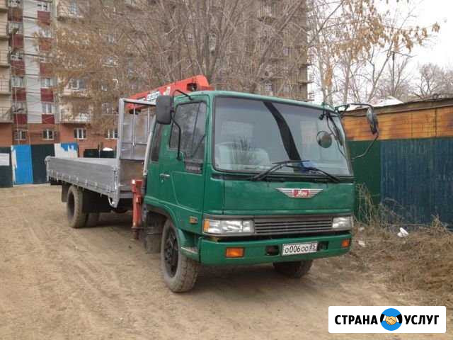 Кран-борт, Манипулятор, Грузоперевозки 5 тон борт Иркутск - изображение 1