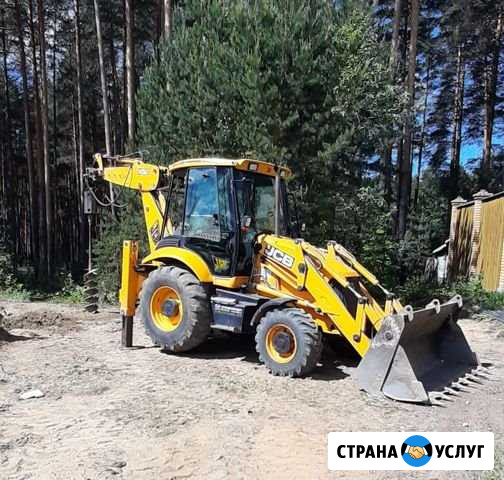 Услуги спецтехники. Jcb. Экскаватор. Ямобур. Кран Сысерть - изображение 1
