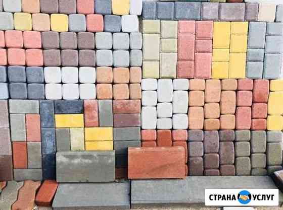 Укладка тротуарной плитки. Благоустройство Пушкин