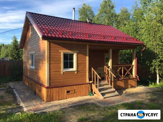 Сруб бани 6/6,5 метра из бруса 150/150 Архангельск - изображение 1