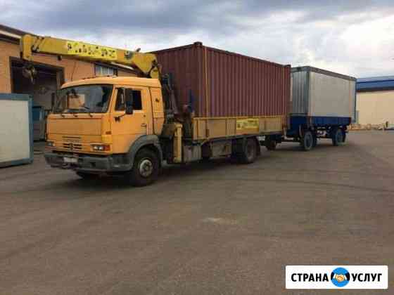 Манипулятор, прицеп, перевозка контейнеров Тольятти